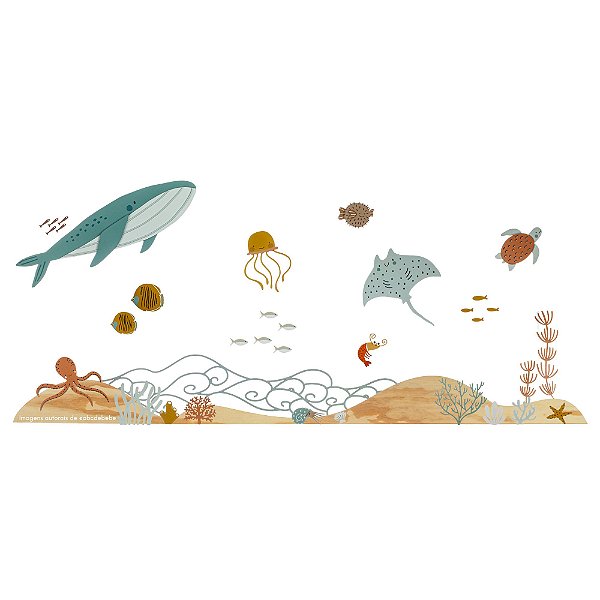 Painel De Parede Decorativo Maior Fundo Do Mar - Mar - 77010