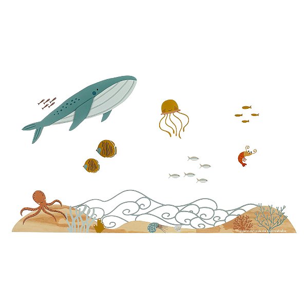 Painel De Parede Decorativo Menor Fundo Do Mar - Mar - 77012