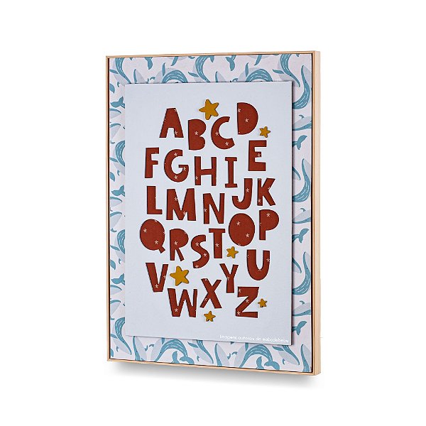 Quadro Decorativo Infantil Alfabeto M - Mar - 77024