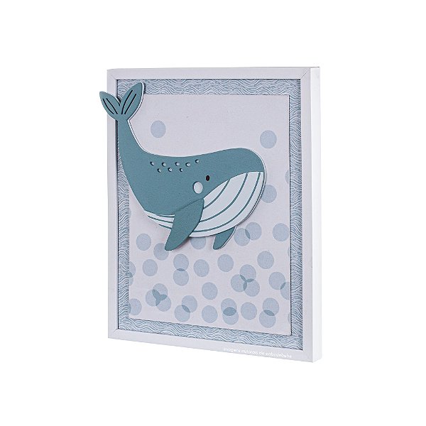 Quadro Decorativo Infantil Baleia P - Mar - 77025