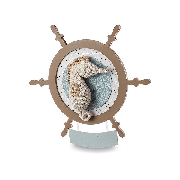 Quadro Decorativo Amigurumi Cavalo Marinho - Mar - 77026 - Personalizado