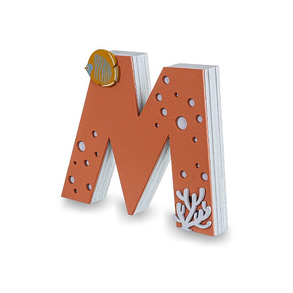 Inicial De Prateleira Personalizada Decorativa - Mar - 77100 - Personalizado