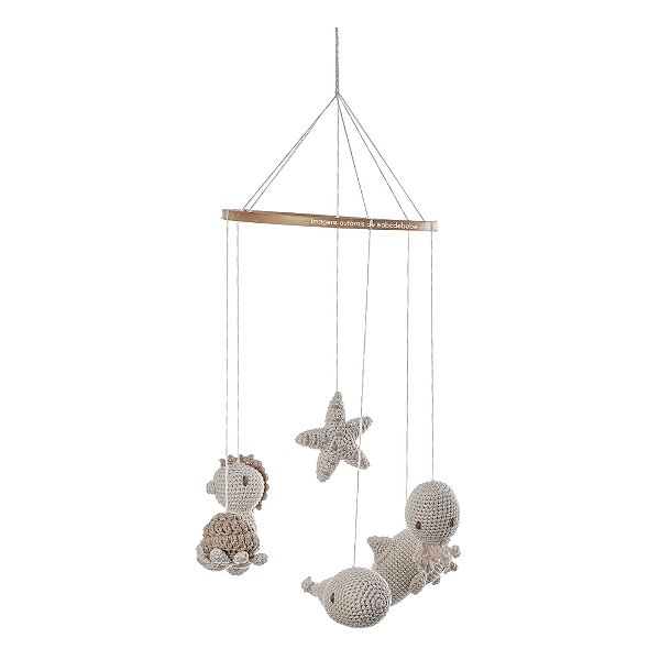 Móbile Amigurumi Em Crochê Decorativo - Mar - 77110