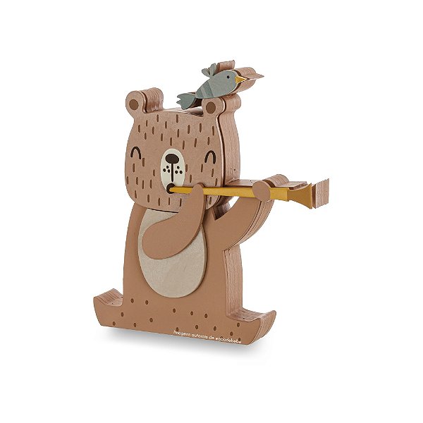Enfeite Decorativo Infantil Urso Para Prateleira - Música - 101032