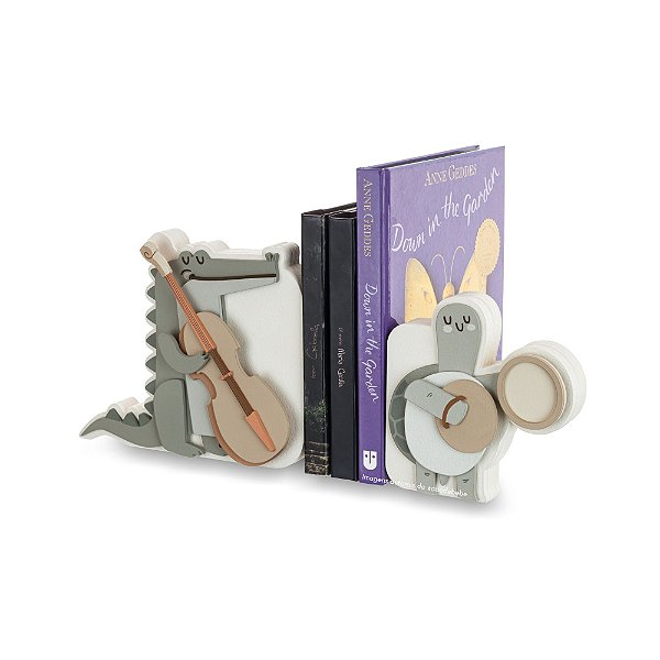 Kit Com 2 Apoios Para Livros Infantil Decorativo - Música - 101053