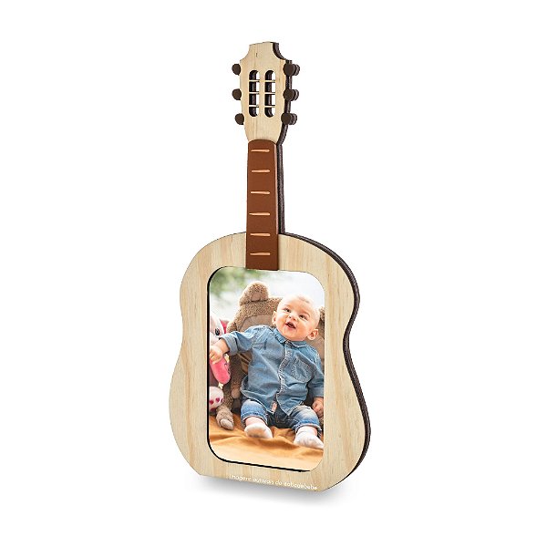 Porta-Retrato Infantil Em Formato De Violão - Música - 101074
