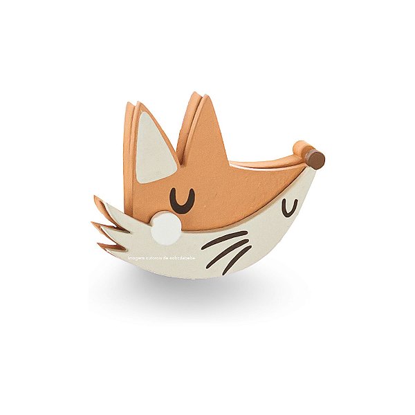 Cabideiro Infantil Unitário Raposa Decorativo - Música - 101122