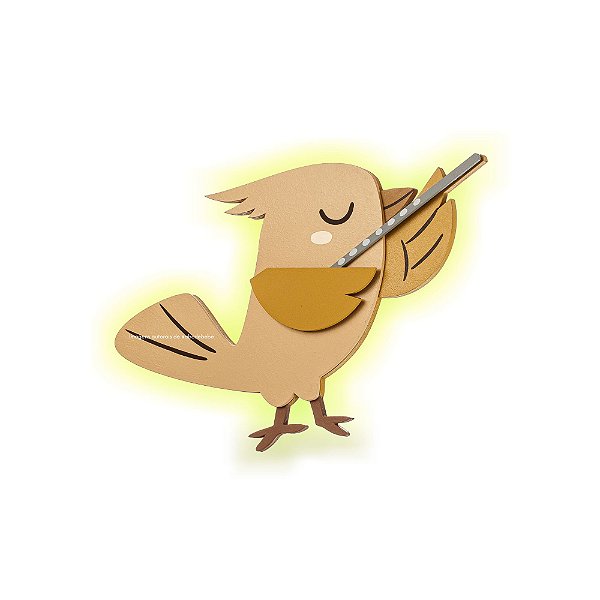 Luminária De Parede Infantil Pássaro - Música - 101141
