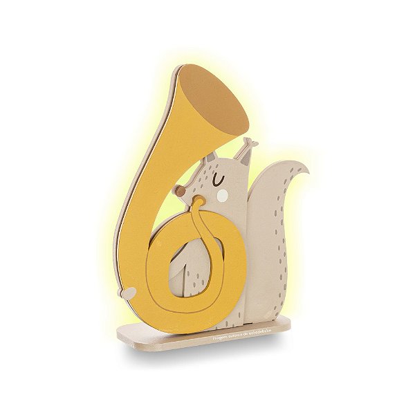 Luminária De Mesa Infantil Sax Decorativa - Música - 101142