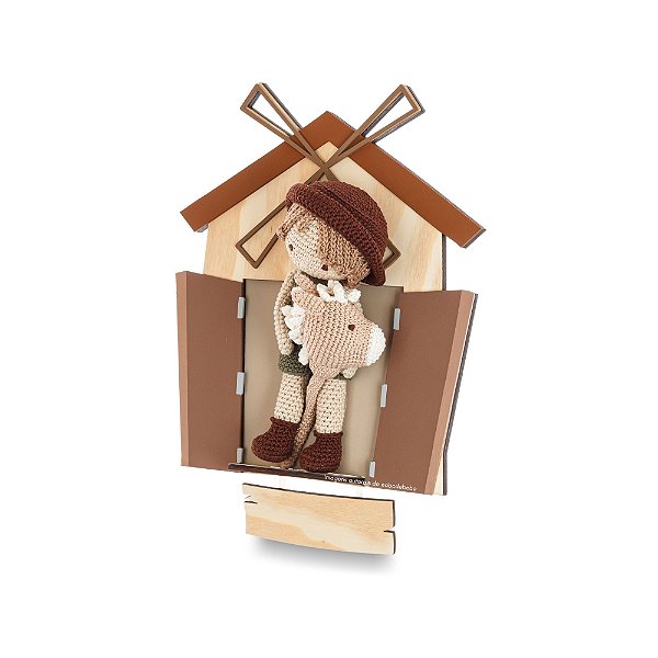 Quadro Amigurumi Personalizado Infantil Celeiro - Fazendinha - 97028 - Personalizado