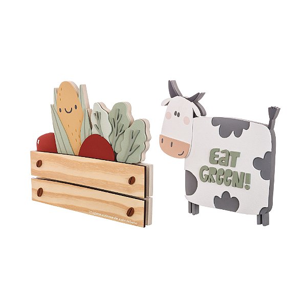 Kit Com 2 Quadros Decorativos Fazendinha - Fazendinha - 97050