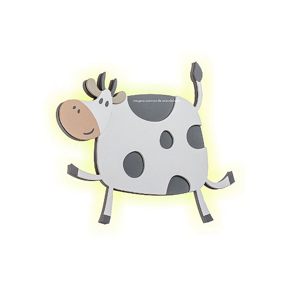 Luminária De Parede Decorativa Infantil Vaca - Fazendinha - 97140