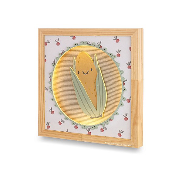 Quadro Infantil Decorativo Com Luz Milho - Fazendinha - 97500