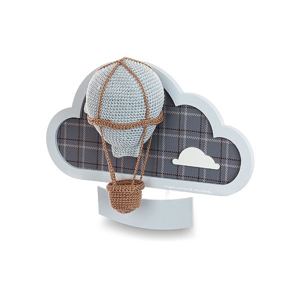 Quadro Amigurumi Infantil Personalizável Balão Decorativo - Voar - 95028 - Personalizado