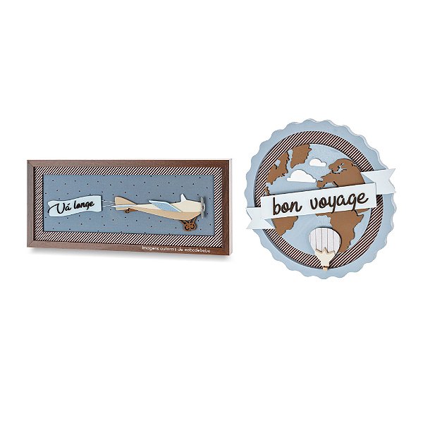 Kit Com 2 Quadros Decorativos Para Quarto de Bebê - Voar - 95050