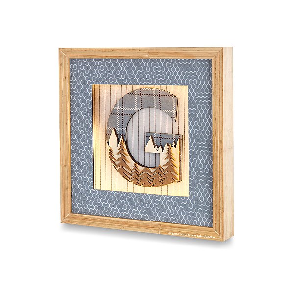 Quadro Com Luz Inicial Personalizável - Voar - 95503 - Personalizado