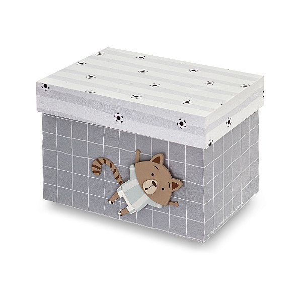 Caixa Organizadora Infantil Decorativa M - Futebichos - 104061