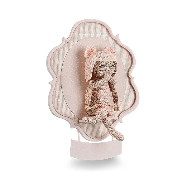 Quadro Amigurumi Menina Personalizável - Meu Mundo - 106028 - Personalizado