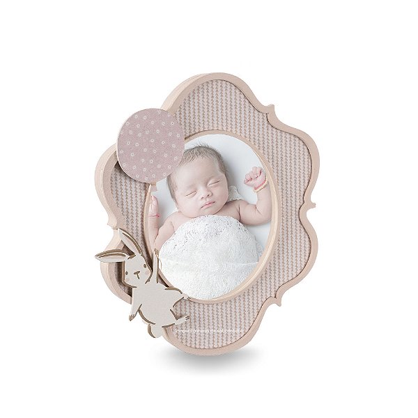 Porta Retrato Decorativo Infantil Coelho - Meu Mundo - 106071