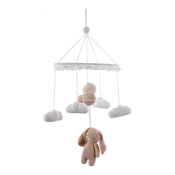 Móbile Amigurumi Decorativo Nuvens - Meu Mundo - 106110