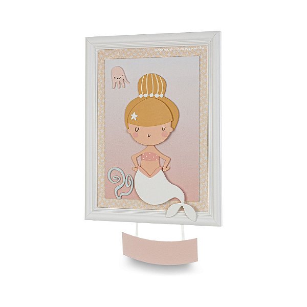 Porta-Maternidade Decorativo Infantil Sereia - Sereias - 78021 - Personalizado