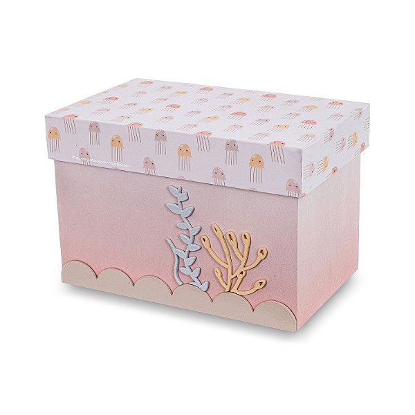 Caixa Decorativa Infantil Algas M - Sereias - 78061