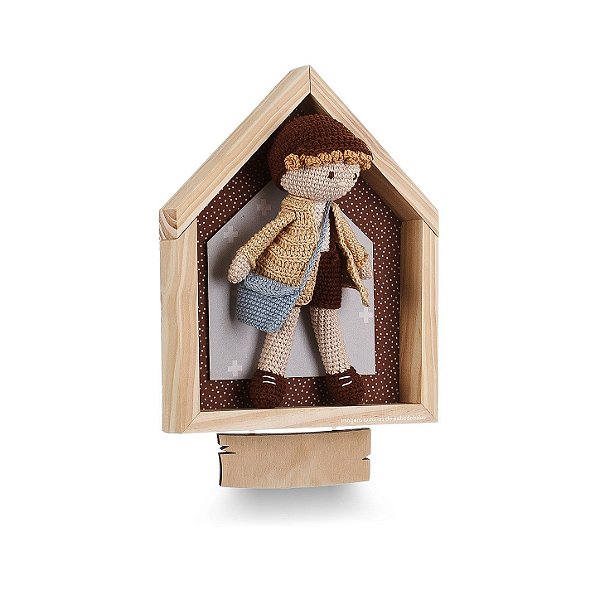 Quadro Amigurumi Casa Personalizável - Transporte - 108027 - Personalizado