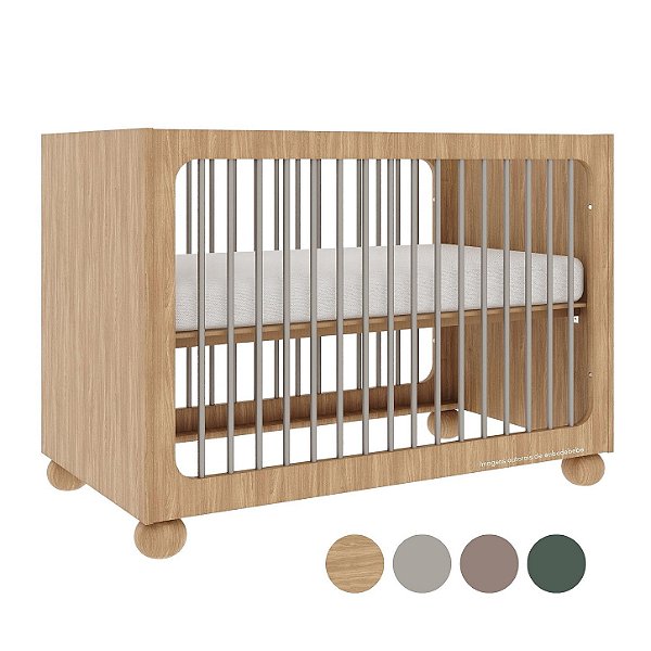Berço Que Vira Mini Cama Vero Palito - Madeira