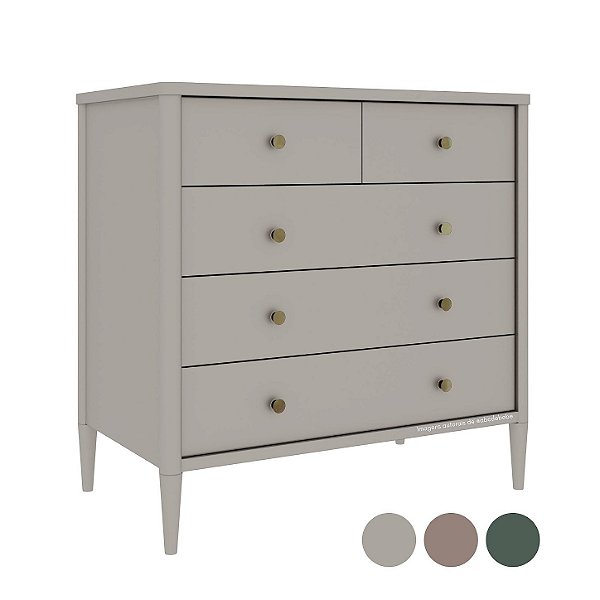 Cômoda Sora 5 Gavetas - Cores