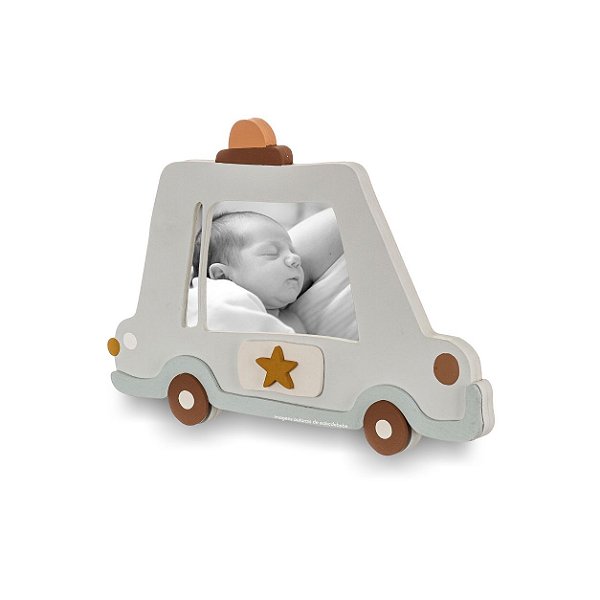 Porta-Retrato Infantil Polícia Para Decoração De Quarto De Bebê - Transportes - 108074