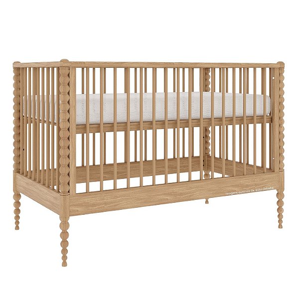 Berço Art Que Vira Mini Berço E Mini Cama - Madeira Caramelo