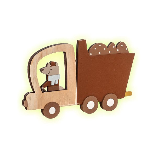 Luminária Decorativa Infantil De Parede Caminhão - Transportes - 108142