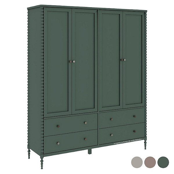 Guarda-Roupa Art - 4 Portas - Cores