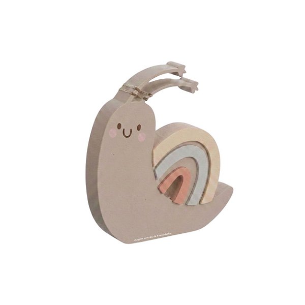Enfeite Decorativo Infantil De Prateleira Caracol - Margaridas - 112033