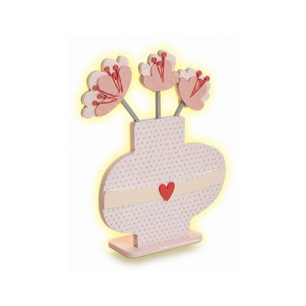 Luminária Decorativa De Mesa Vaso De Flor - Margaridas - 112141