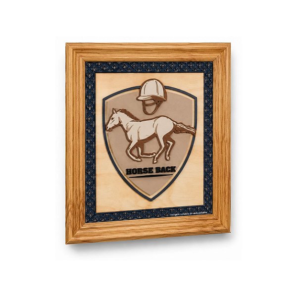 Quadro Avulso M Infantil Com Cavalo E Chapéu Decorativo - Cavalos - 113024