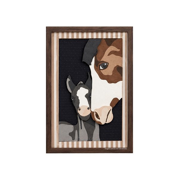 Quadro Decorativo Infantil P Cavalos - Cavalos - 113025