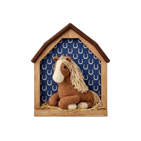 Quadro Decorativo Infantil Cavalo Amigurumi - Cavalos - 113027