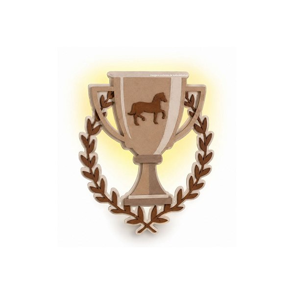 Luminária De Parede Decorativa Infantil Troféu - Cavalos - 113143