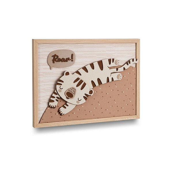 Quadro Infantil Decorativo Tigre Bebê P - Bichos Baby II - 114025