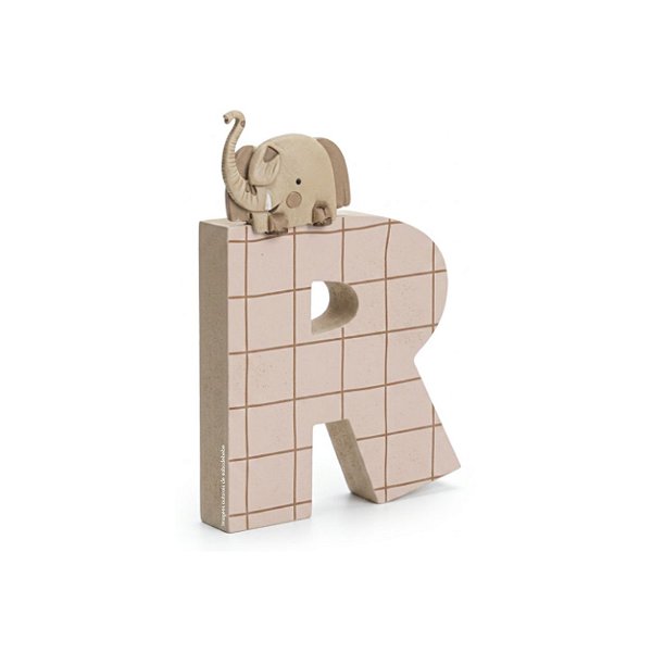 Inicial Para Prateleira Personalizável Com Elefante - Bichos Baby II - 114100 - Personalizado