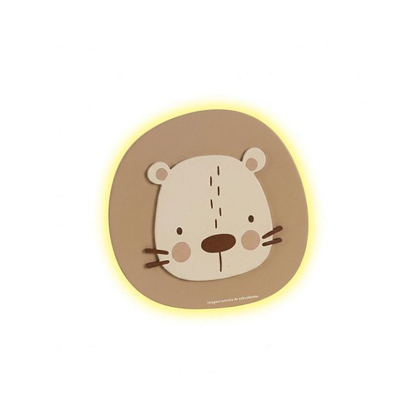Luminária Infantil Decorativa De Parede Leão - Bichos Baby II - 114142