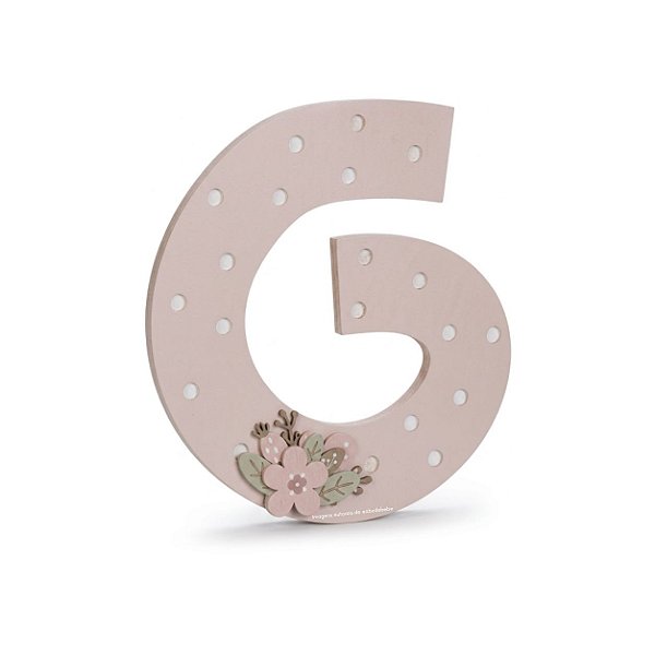 Inicial De Parede Personalizável Com Flores - Fofura - 117101 - Personalizado