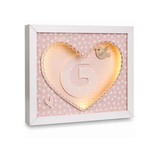 Quadro De Luz Inicial Infantil Personalizável Com Passarinho - Fofura - 117505 - Personalizado