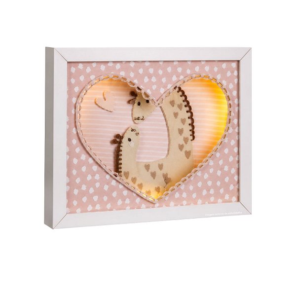 Quadro De Luz Decorativa Infantil Girafa - Fofura - 117506