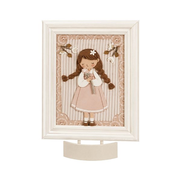 Porta Maternidade Infantil Menininha Com Flores E Passarinhos - Revoada - 118020 - Personalizado