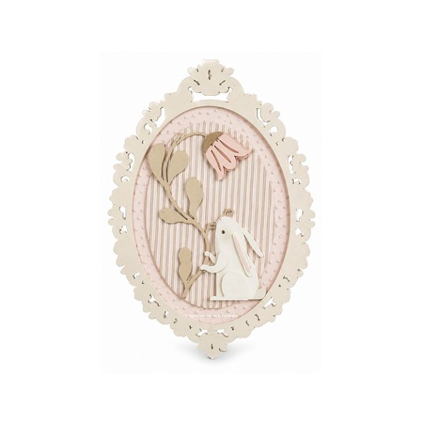 Quadro Infantil P Coelho Com Flor - Revoada - 118025