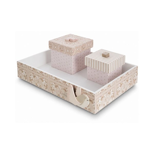 Kit Higiene Decorativo Infantil Com Passarinho - Revoada - 118052