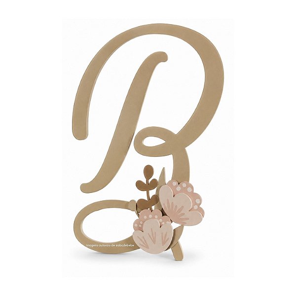 Inicial Decorativa De Parede Infantil Com Flores - Revoada - 118101