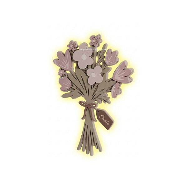 Luminária Infantil De Parede Buquê Com Flores - Revoada - 118143